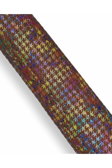 Lotto di 3 pelli marrone e multicolor, capre stampate sportive morbide per hobbisti abbinate come da foto