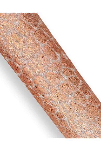 Assortimento di 5 pellami rosa arancio, pelli laminate stampate, abbinate come da foto, capre morbide per artigianato