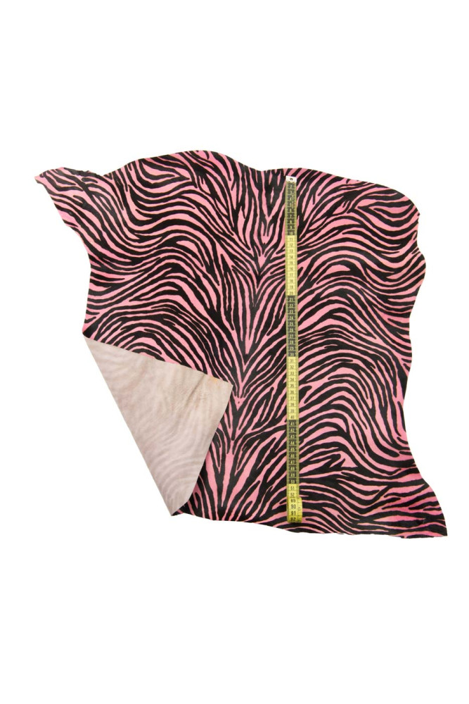 ZEBRA printed HAIR ON leather hide,...