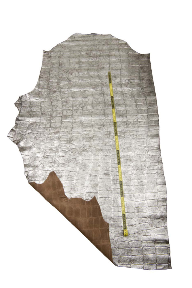Silver brown maxi CROCODILE printed...