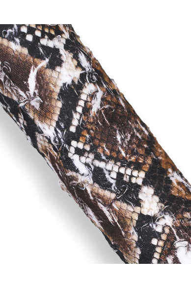 Lotto di 3 pelli stampa animalier, capre morbide tono marrone come da foto per il fai da te