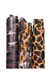 Lot of 3 leather skins...