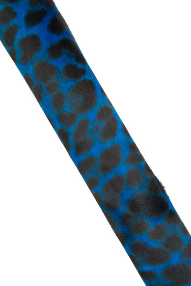 Pellame CAVALLINO animalier blu - nero, pelle pony stampa LEOPARDO, vitello stampato ghepardo per hobbisti