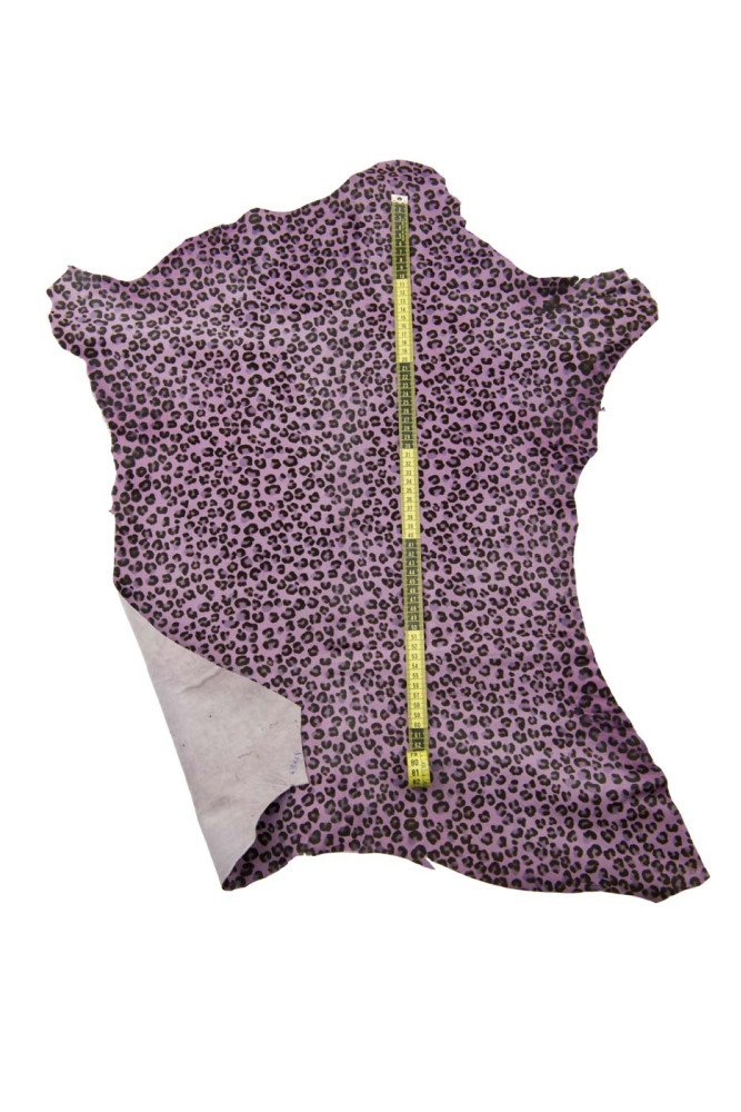 ANIMAL printed pony calfskin, lilac -...