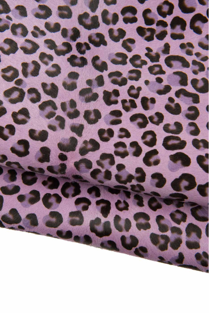 ANIMAL printed pony calfskin, lilac -...