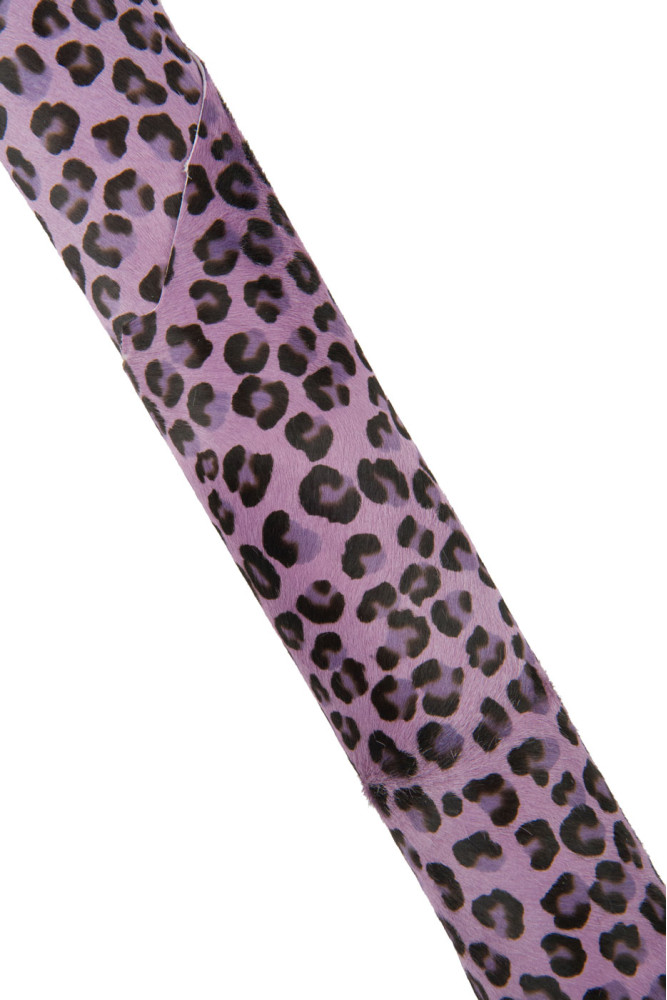 ANIMAL printed pony calfskin, lilac -...