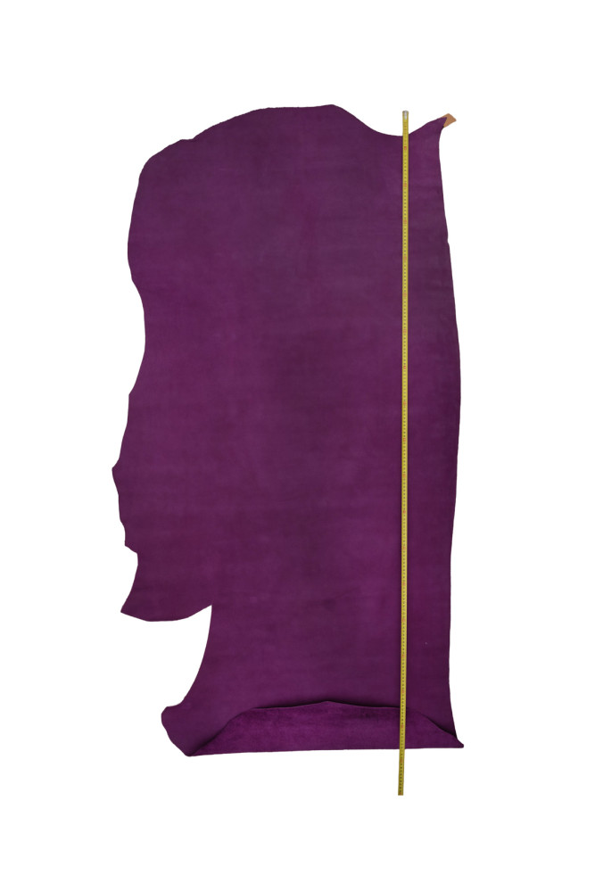 Purple NUBUCK leather hide, suede...