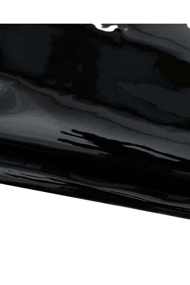 Black PATENT leather hide, glossy...