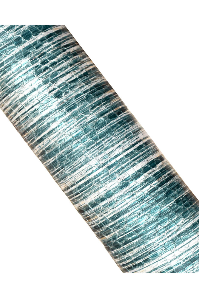 Turquoise STRIPED leather skin,...