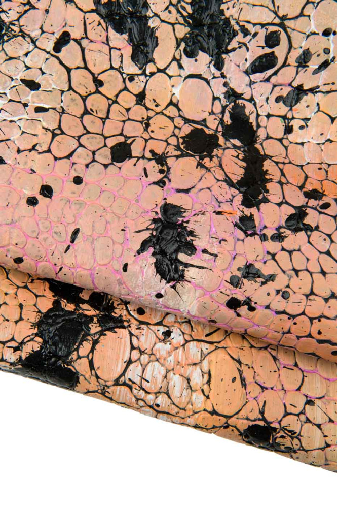 CROCODILE embossed leather hide,...