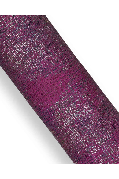 Lotto di 5 pelli fuxia e viola, capre tinta unita, laminate, stampate, pellami di lusso per fai da te