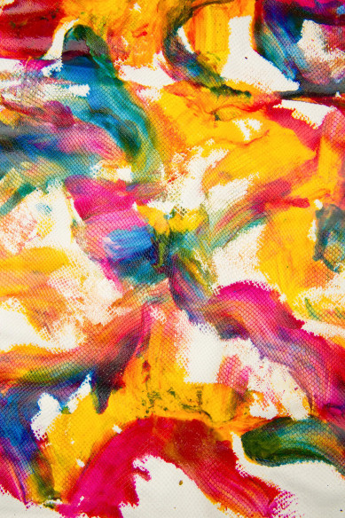 REPTILE multicolor handpainted leather hide, bright and colorful goatskin, unique piece for crafters