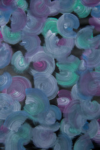 Pelle DIPINTA viola-verde... 2