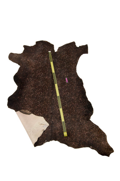 SPOTTER HAIR on leather hide, animal print on pony calfskin, soft hairy cowhide