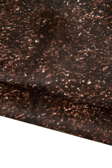 SPOTTER HAIR on leather hide, animal print on pony calfskin, soft hairy cowhide