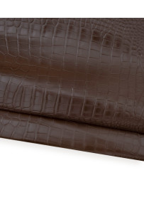 Brown CROCODILE embossed...