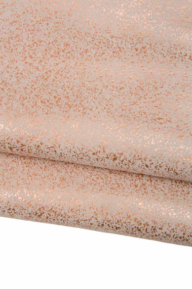 Lotto 3 pelli ROSA, assortimento pellami laminati stampati, pelli metallizzate morbide, ideali per il fai da te  B18310-MT(ST)