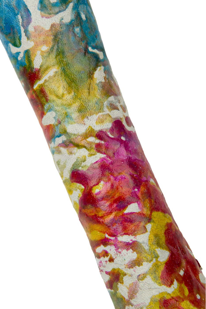 Pelle colorata STROPICCIATA, capra...