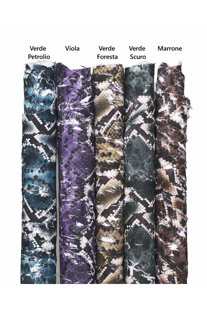 PYTHON printed leather hides, soft...