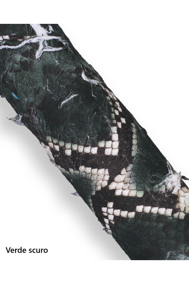 PYTHON printed leather hides, soft reptile skins that are coupled with a FABRIC, 1.0-1.2 mm