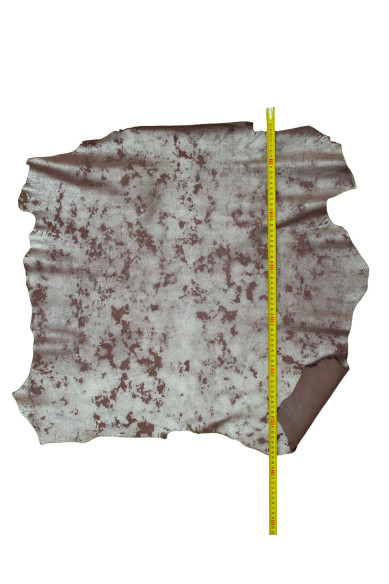 Pelle laminata viola malva, capra scamosciata metallizzata GLITTER effetto CONSUMATO, pellame morbido per fai da te