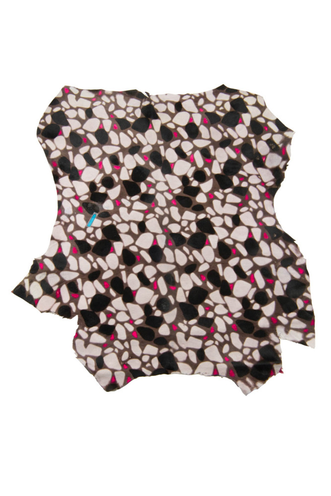 GEOMETRIC printed HAIR ON leather...