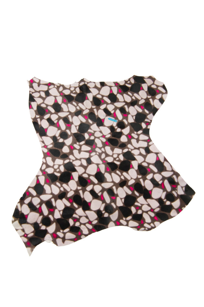 GEOMETRIC printed HAIR ON leather...